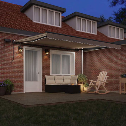 Tenda retrattile Beige 400 × 350 cm Tessuto e Alluminio | homemem39