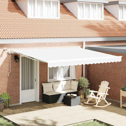 Tenda retrattile Bianco 400 × 350 cm Poliestere | homemem39