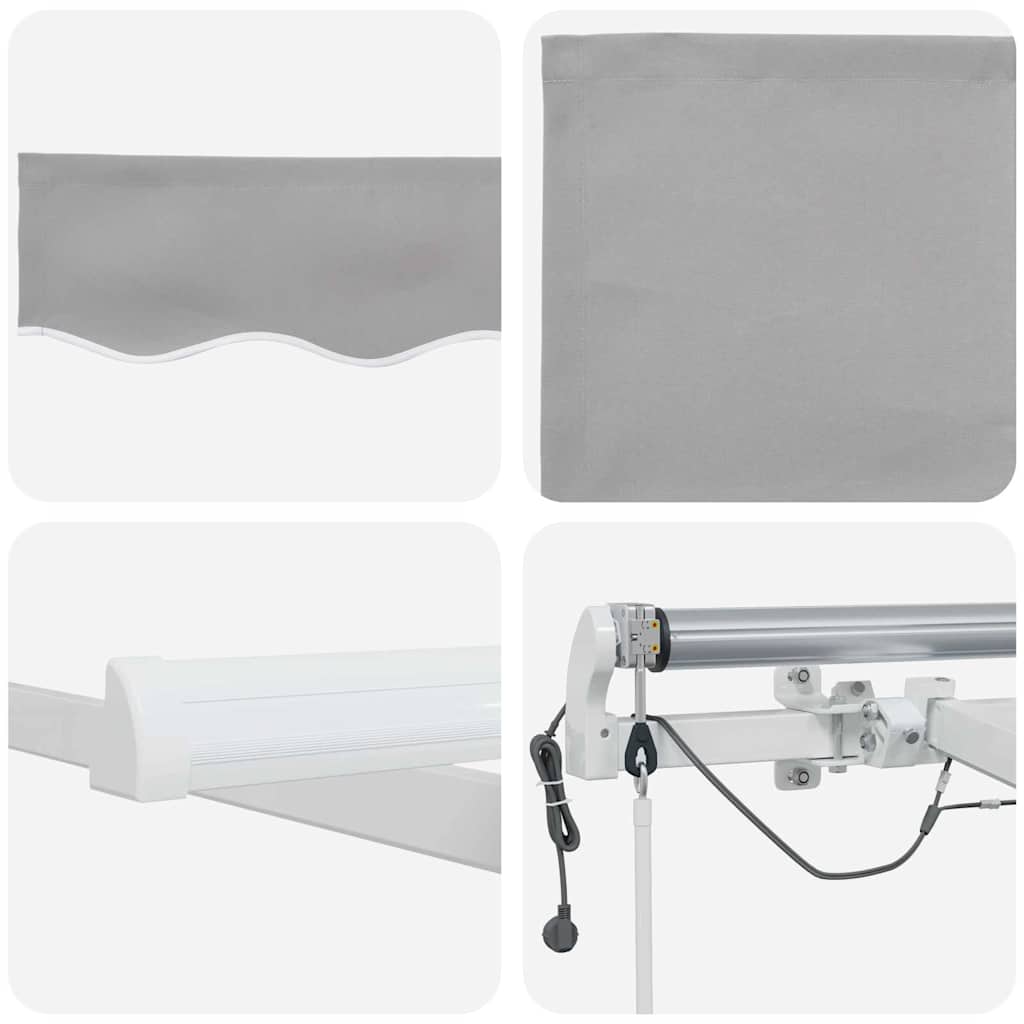 Tenda retrattile Grigio Chiaro 400 × 350 cm Poliestere | homemem39