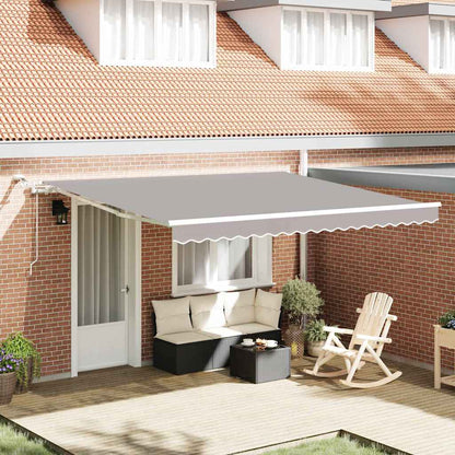 Tenda retrattile Grigio Chiaro 400 × 350 cm Poliestere | homemem39