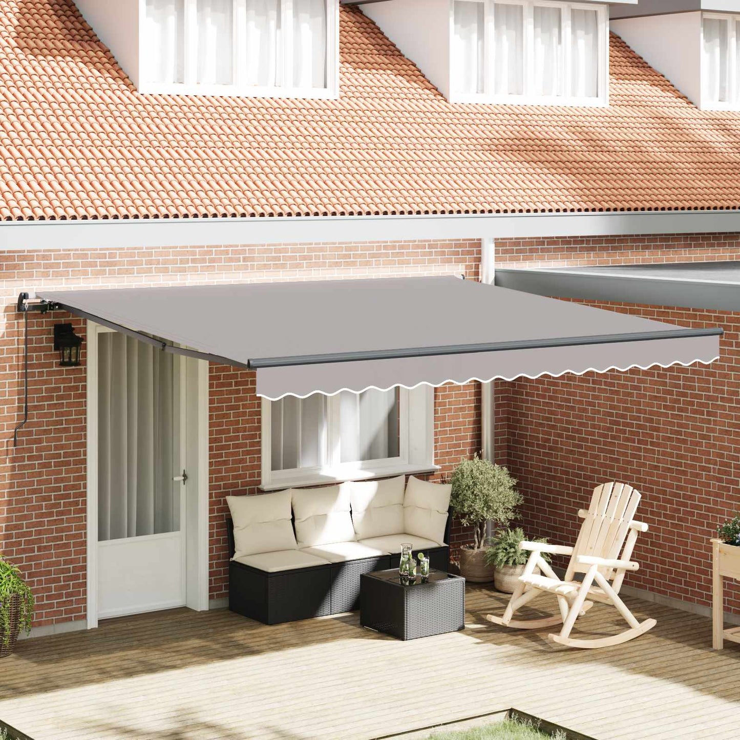 Tenda retrattile Grigio Chiaro 400 × 350 cm | homemem39