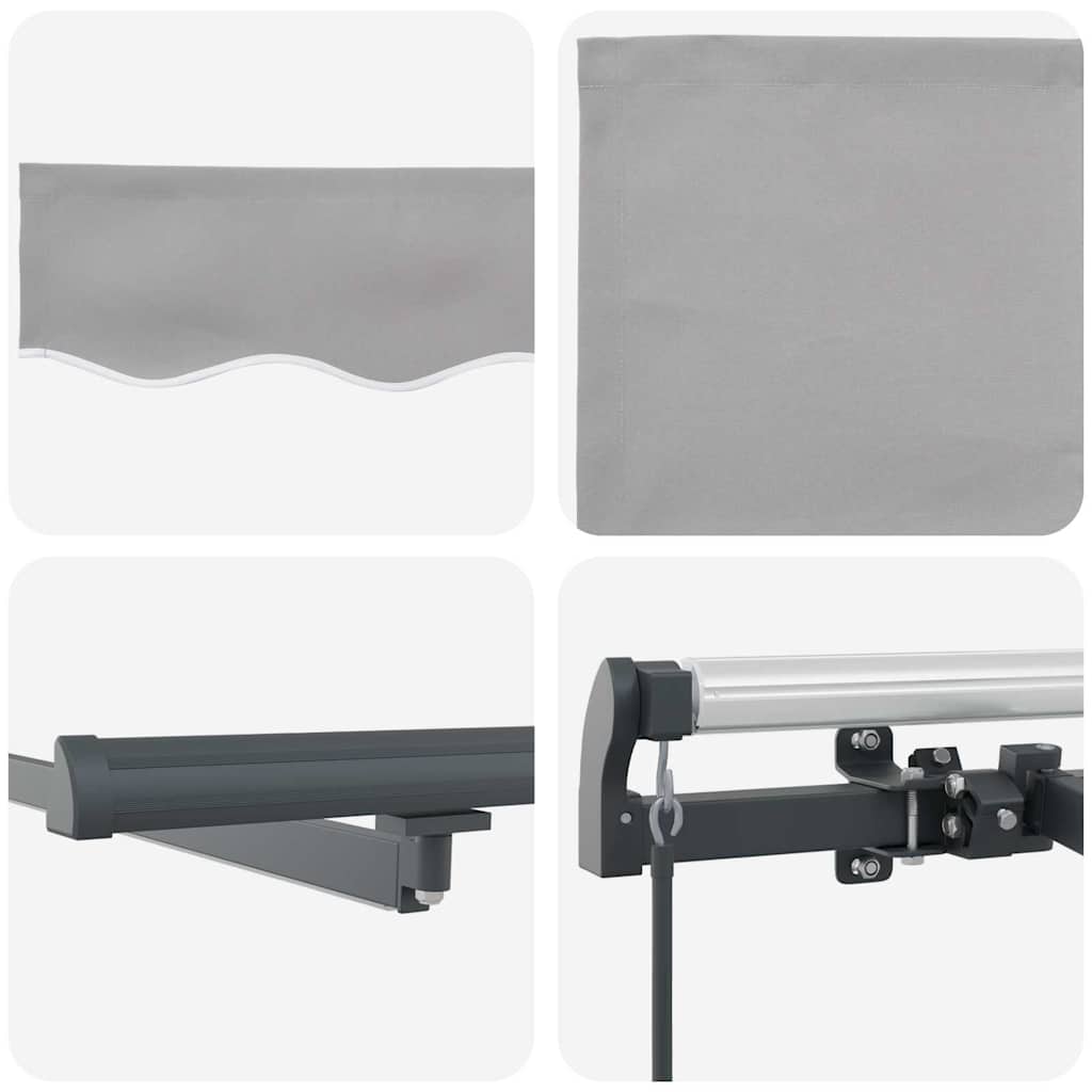 Tenda retrattile Grigio Chiaro 400 × 350 cm Tessuto e Alluminio | homemem39