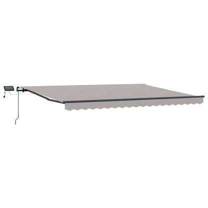 Tenda retrattile Grigio Chiaro 400 × 350 cm Tessuto e Alluminio | homemem39