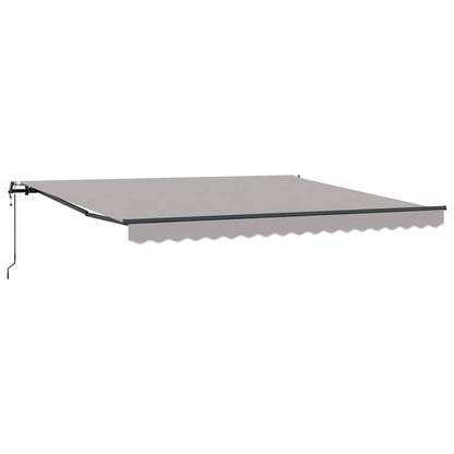 Tenda retrattile Grigio Chiaro 400 × 350 cm Tessuto e Alluminio | homemem39