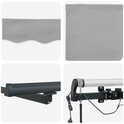 Tenda retrattile Grigio Chiaro 400 × 350 cm Poliestere | homemem39