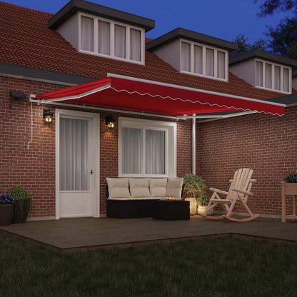 Tenda Retrattile con Rosso 400 ×350 cm Tessuto - homemem39