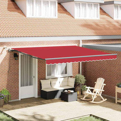 Tenda Retrattile con Rosso 400 × 350 cm Tessuto - homemem39