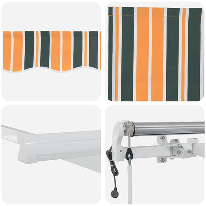 Tenda retrattile Verde e giallo 400 × 350 cm