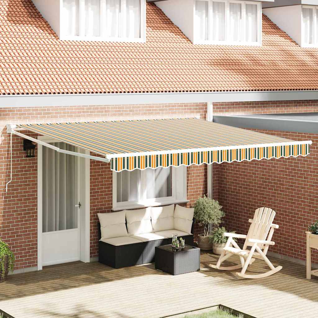 Tenda da Sole Verde e Bianco 400 x 350 x 165 cm