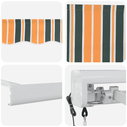 Tenda Retrattile Verde e Bianco 400 × 350 cm