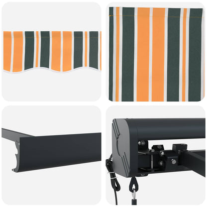 Tenda Retrattile Verde e bianco 400 ×350 cm Tessuto | homemem39