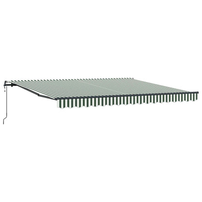 Tenda Retrattile Verde e Bianco 400 × 350 cm | homemem39