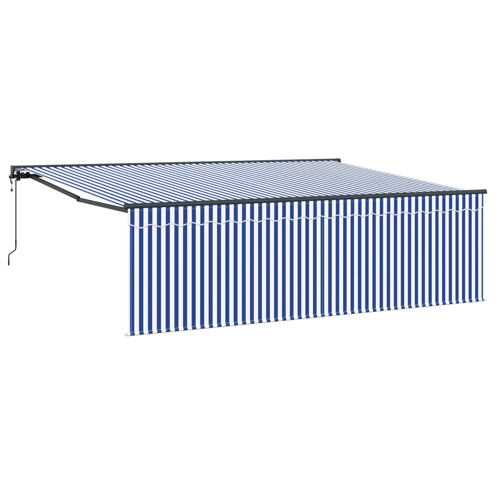 Tenda Retrattile Blu e Bianco 400 × 300 cm | homemem39