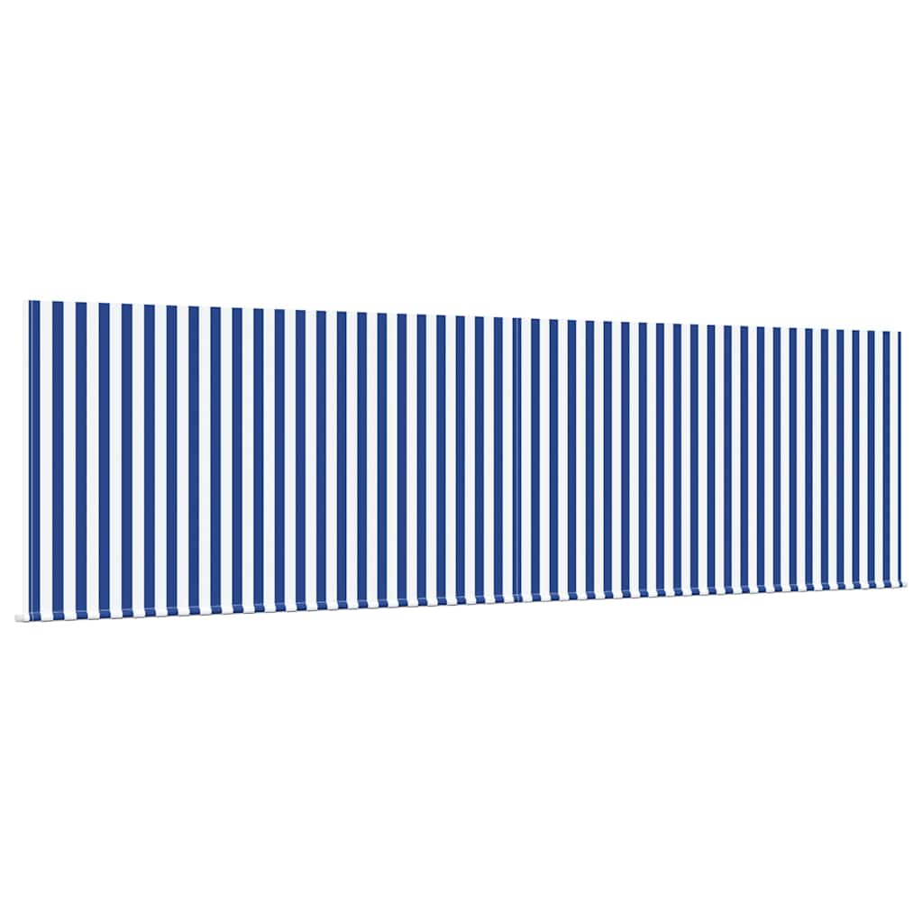 Tenda Retrattile Blu e bianco 450 × 300 cm Tessuto - homemem39