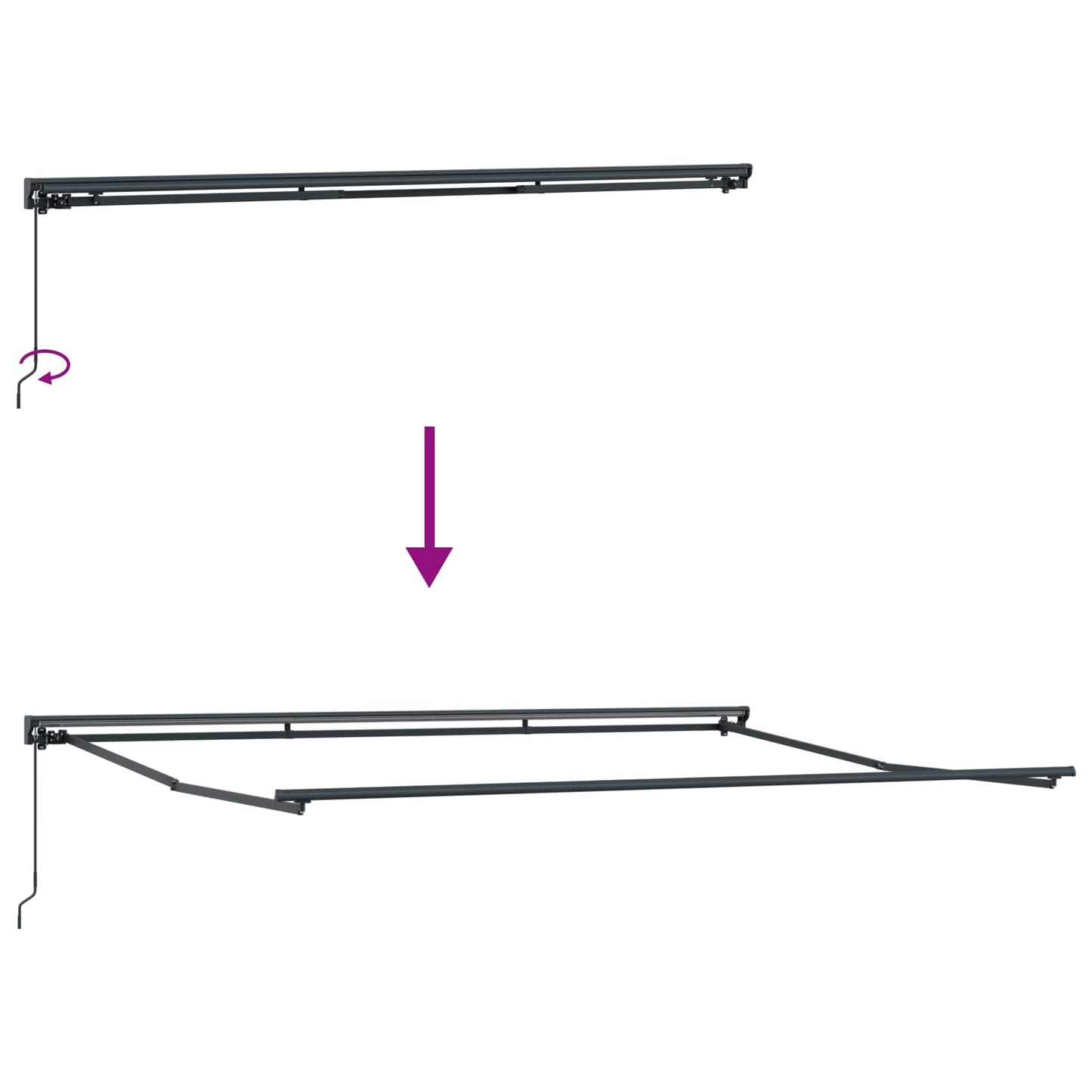 Struttura della tenda Antracite 450 × 300 cm | homemem39