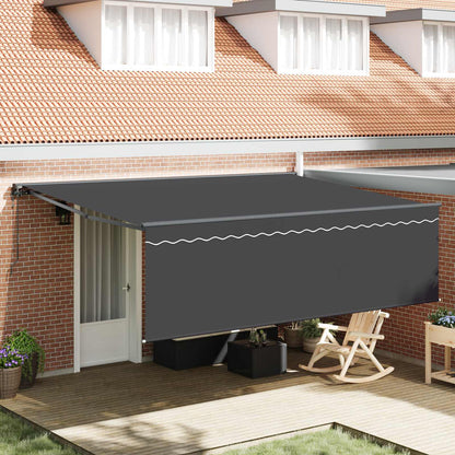 Tenda Retrattile Antracite 450 × 350 cm Poliestere e Alluminio