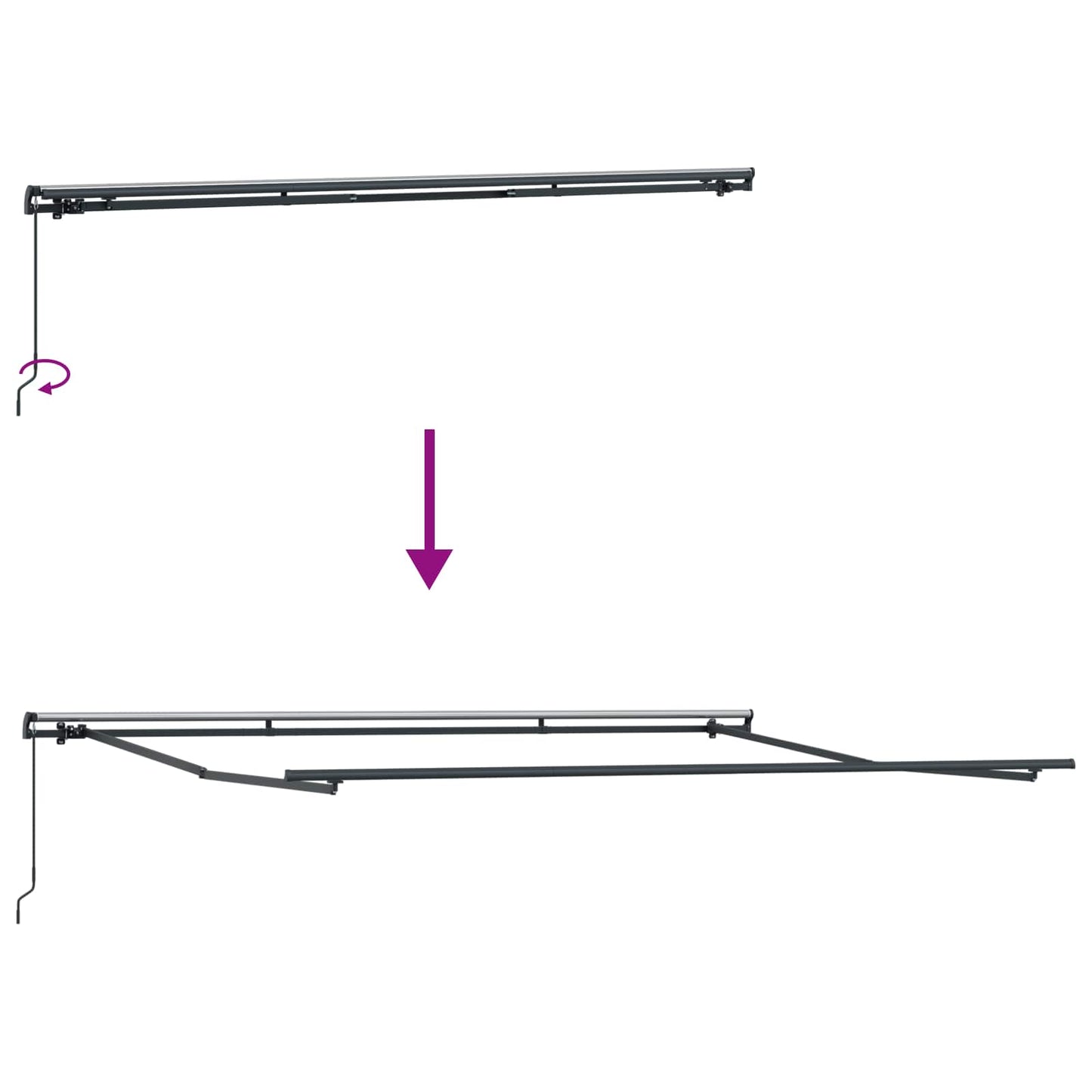 Tenda Retrattile arancione e marrone 450 × 300 cm | homemem39