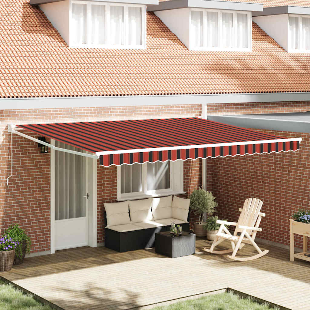 Tenda da Sole Arancione e Marrone 450 x 300 x 165 cm | homemem39