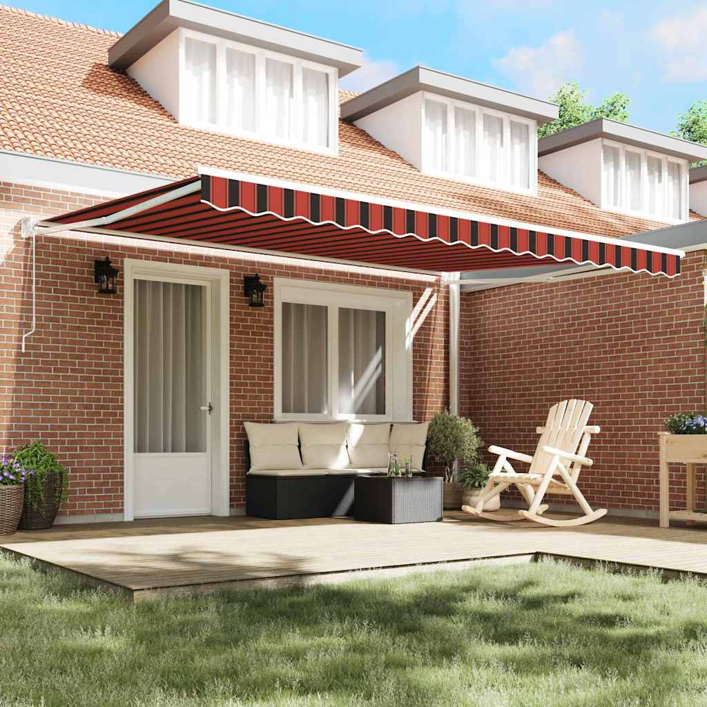 Tenda da Sole Arancione e Marrone 450 x 300 x 165 cm
