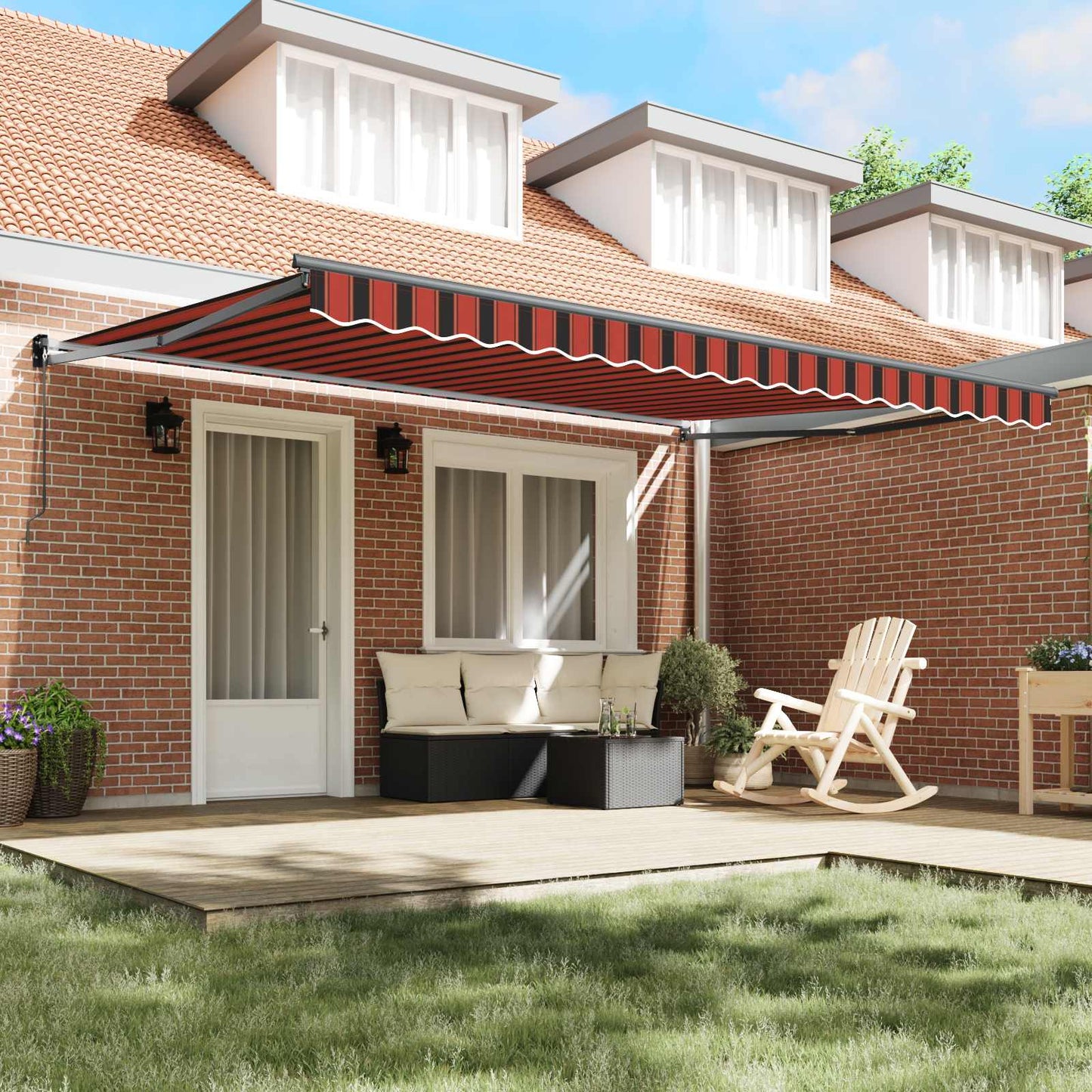 Tenda retrattile Arancione e Marrone 450 x 300 x 165 cm