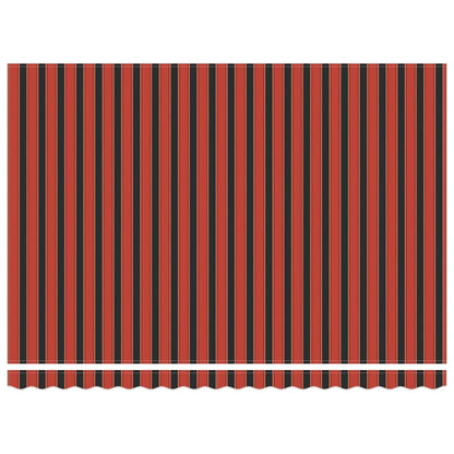 Tenda Retrattile Rosso e Nero 450 × 300 cm Tessuto e Metallo | homemem39