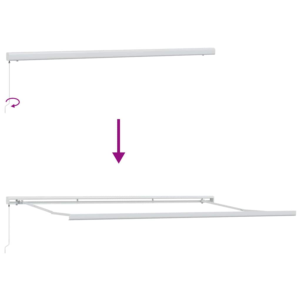 Tenda Retrattile Rosso e Nero 450 × 300 cm Tessuto e Metallo | homemem39