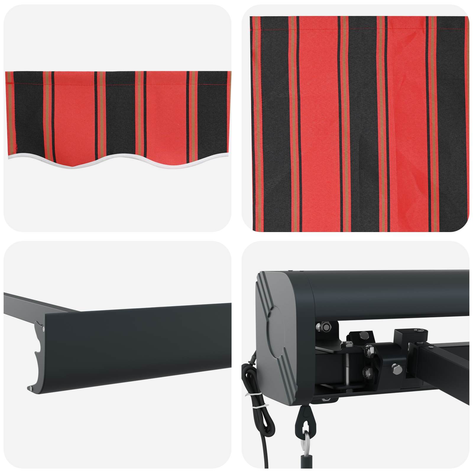 Tenda da Sole Arancione e Marrone 450 x 300 x 165 cm | homemem39