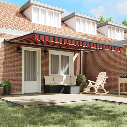 Tenda retrattile Arancione e Marrone 450 x 300 x 165 cm