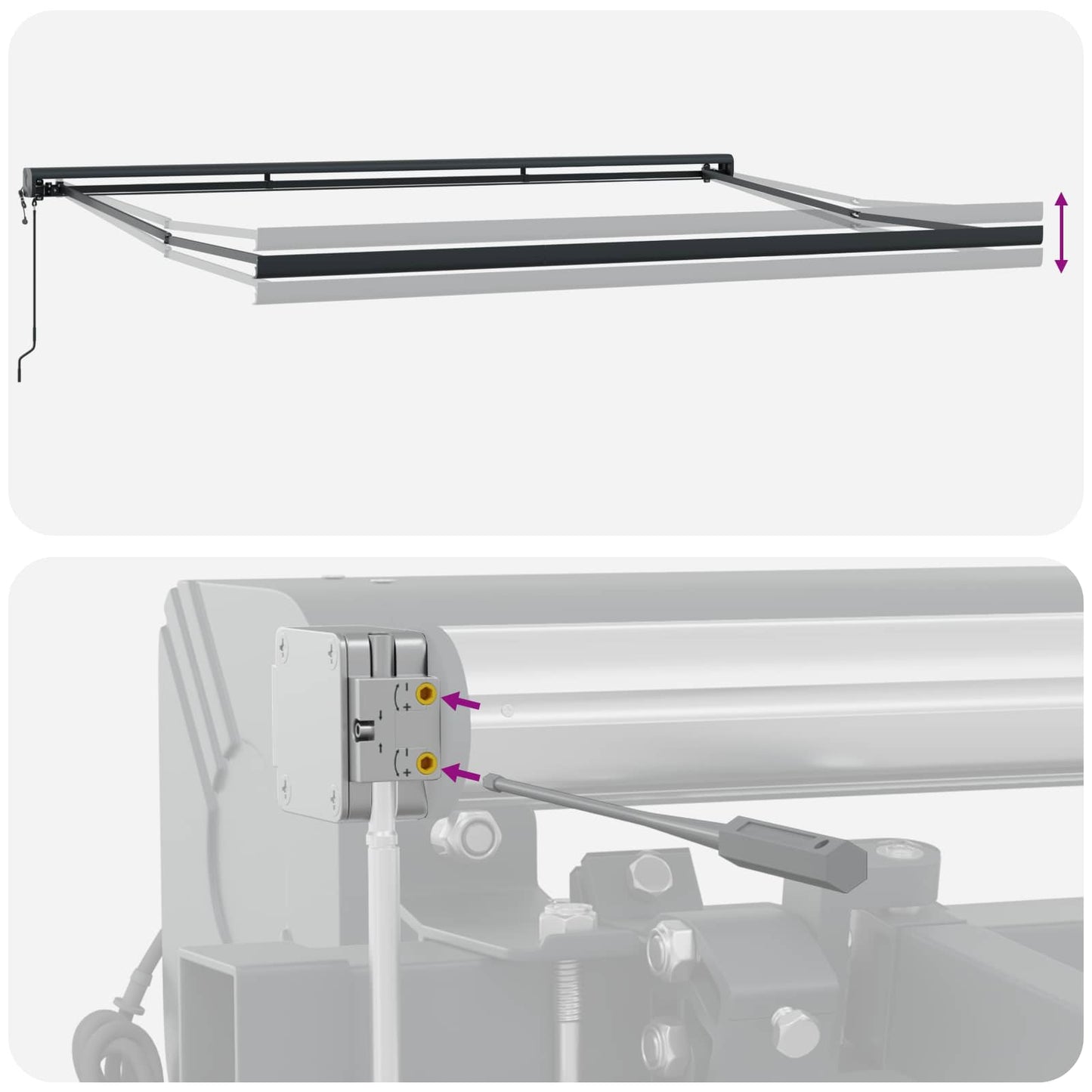 Tenda da Sole Arancione e Marrone 450 x 300 x 165 cm | homemem39