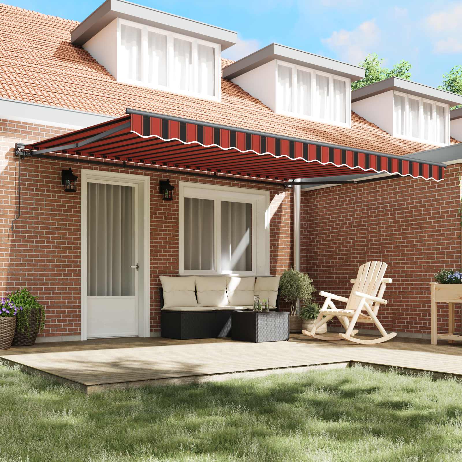Struttura della tenda Arancione e Nero 450 × 300 cm | homemem39