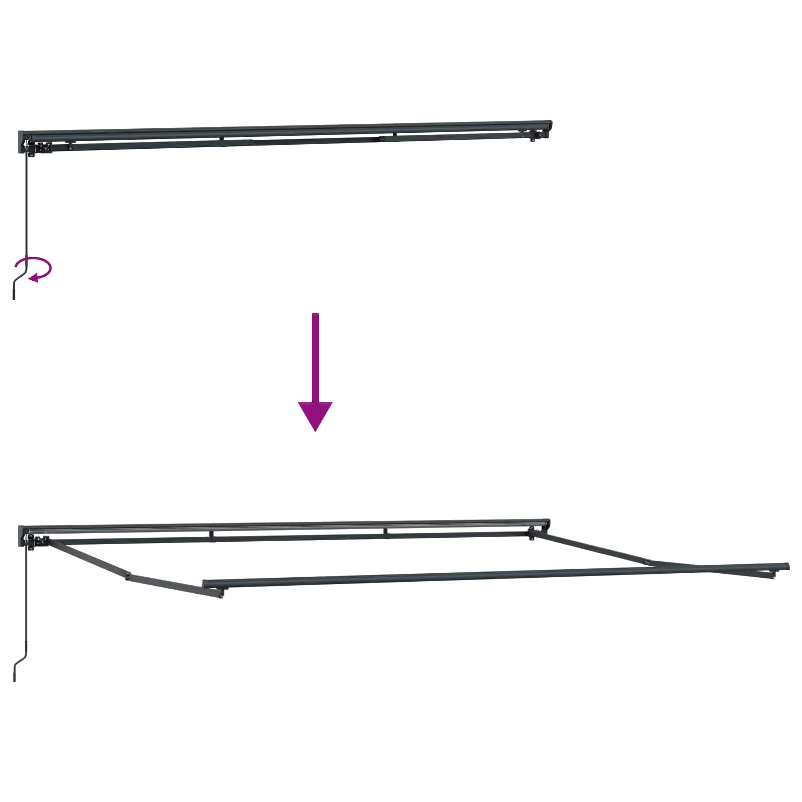 Struttura della tenda Marrone 450 × 300 cm | homemem39