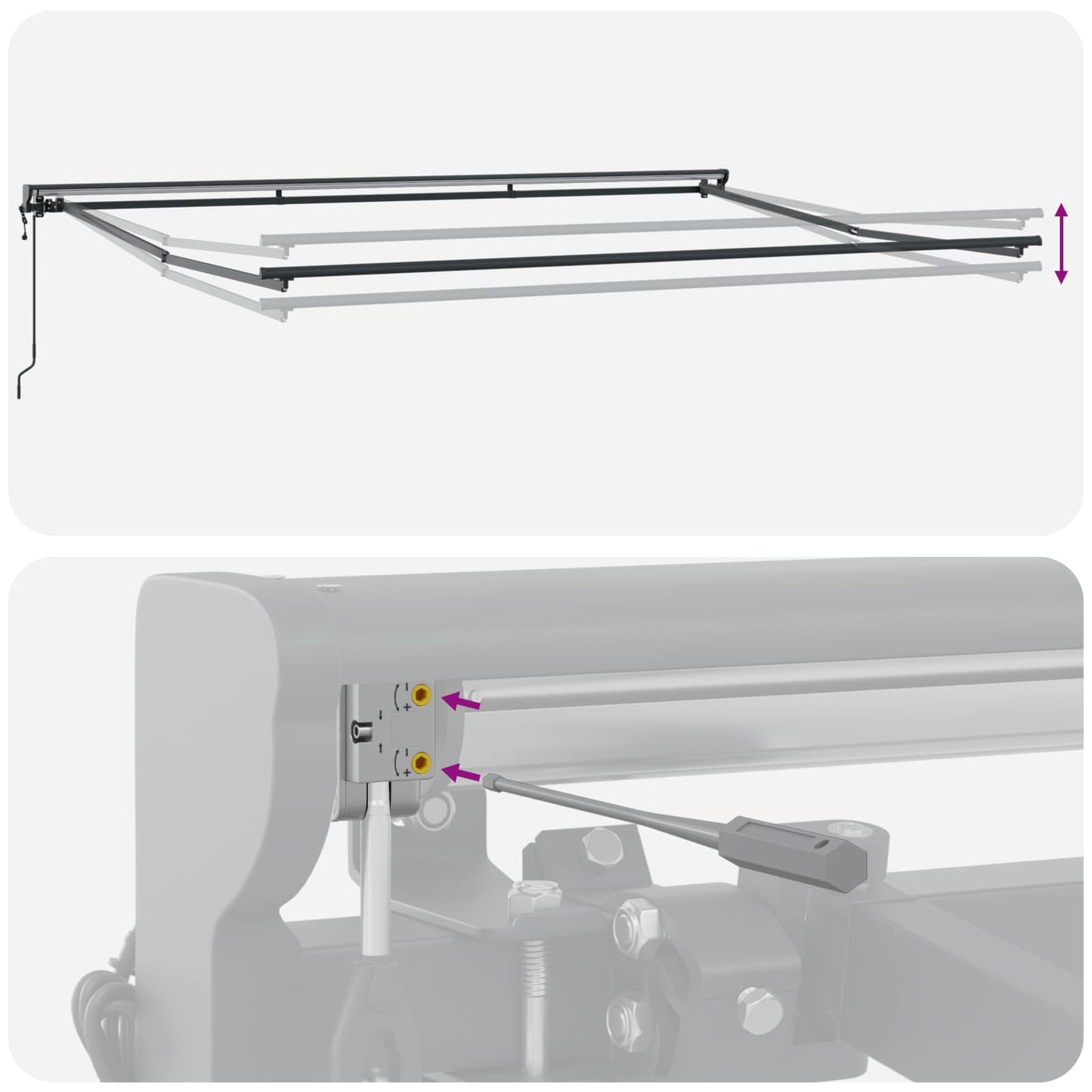 Struttura della tenda Antracite e Bianco 450 × 300 cm