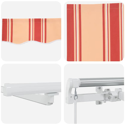 Tenda Retrattile con giallo e arancione 450 ×300 cm Tessuto - homemem39