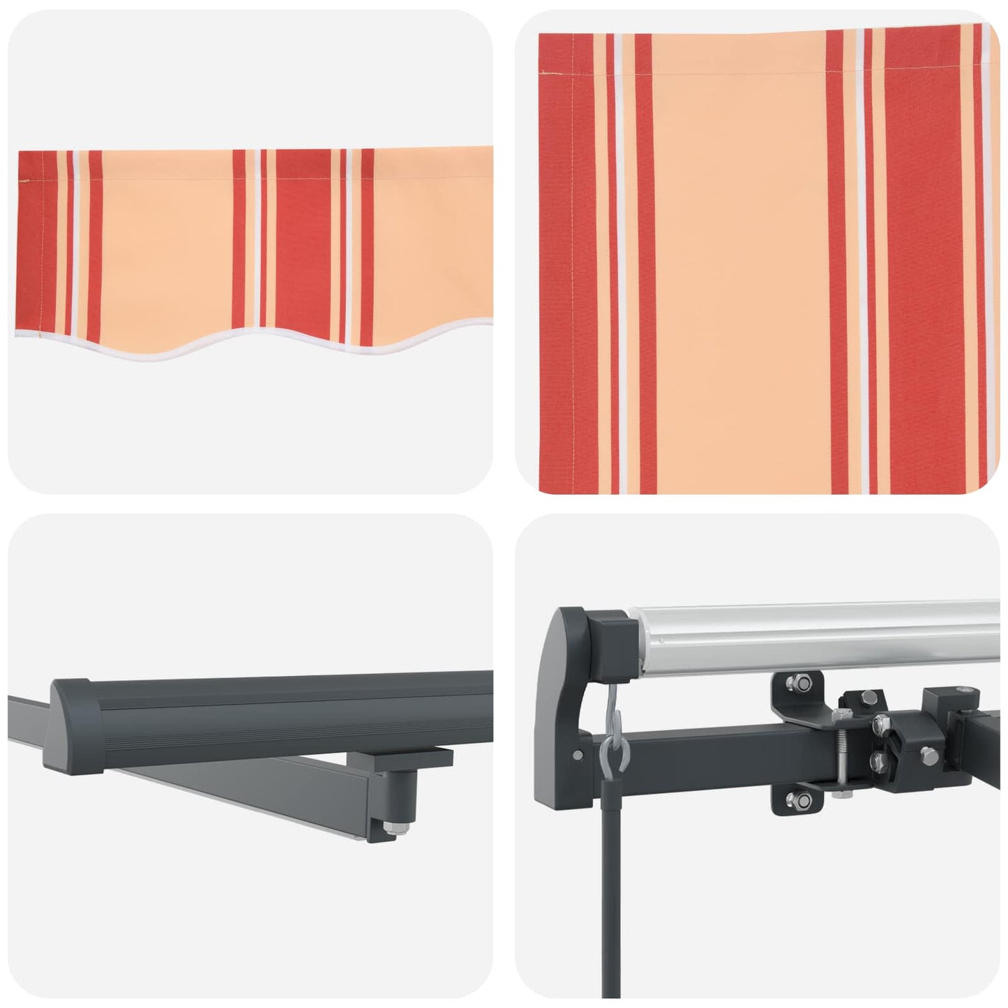 Tenda Retrattile giallo e arancione 450 ×300 cm Tessuto | homemem39