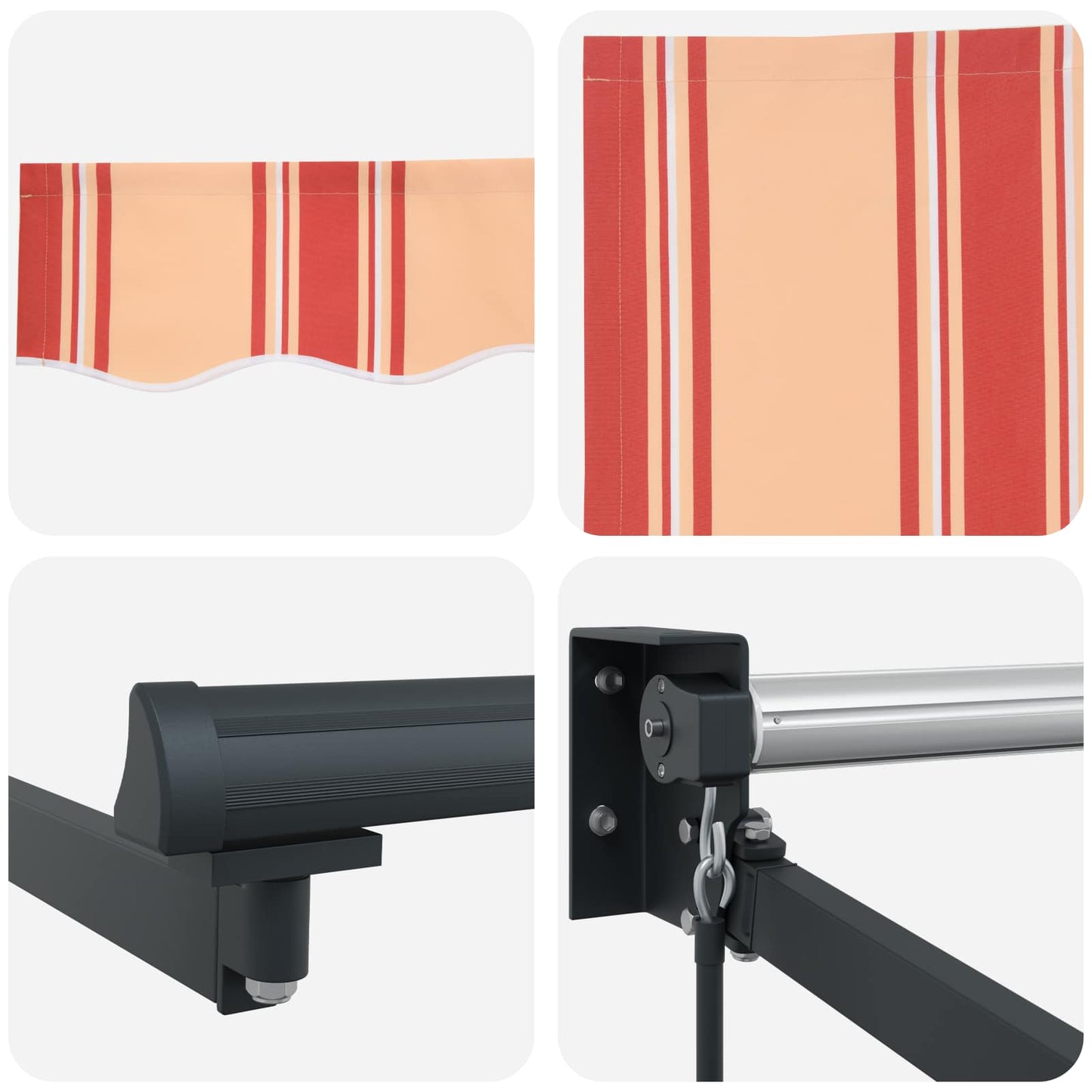 Tenda retrattile Giallo e Arancione 450 x 300 x 165 cm | homemem39