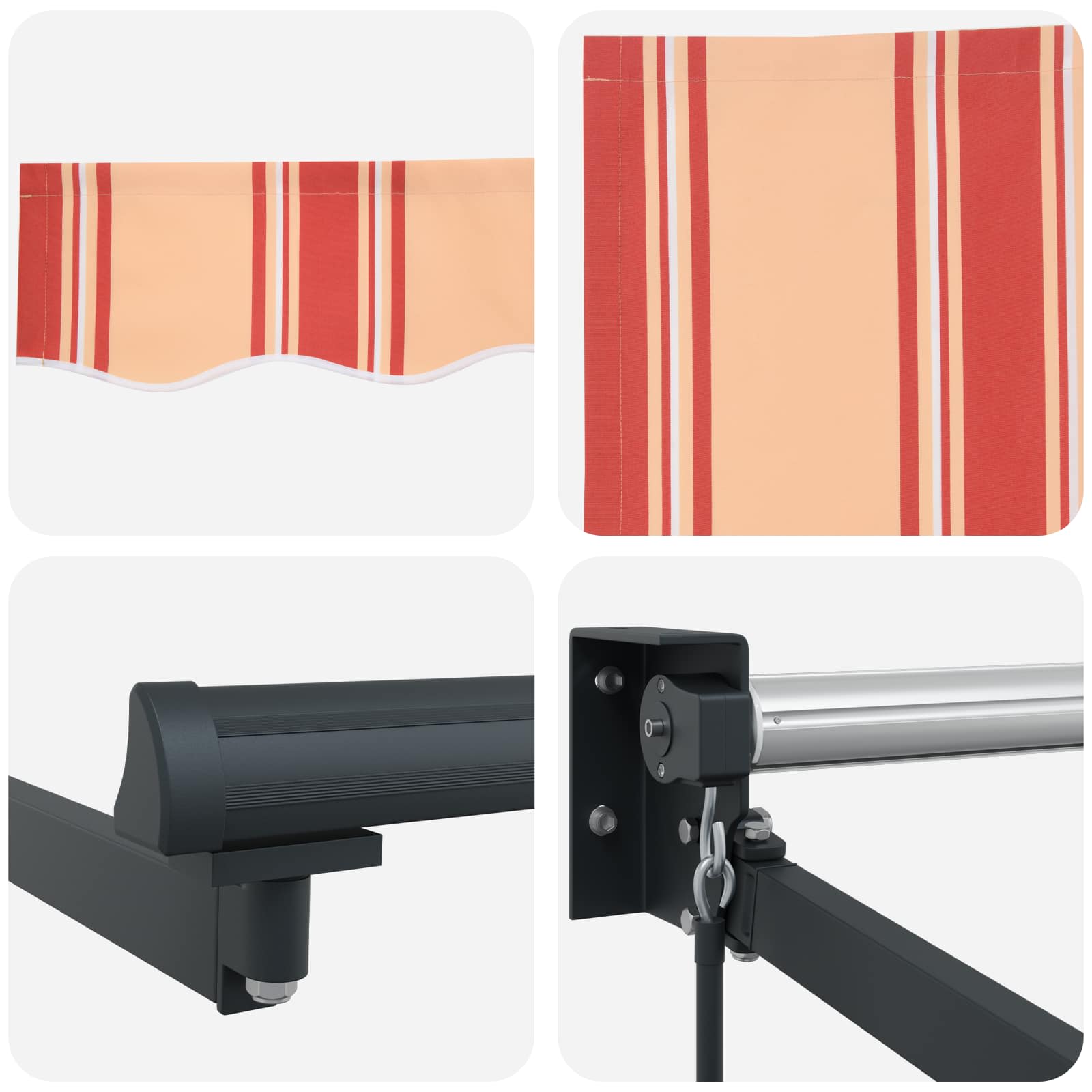 Tenda retrattile Giallo e Arancione 450 x 300 x 165 cm | homemem39
