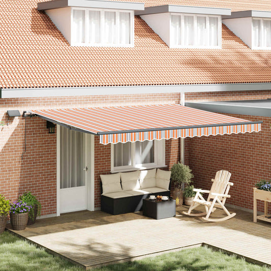 Tenda retrattile Multicolore 450 × 300 cm Tessuto e Alluminio | homemem39