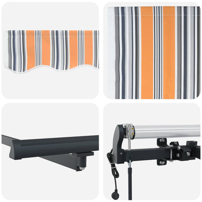 Tenda retrattile Multicolore 450 × 300 cm Tessuto e Alluminio | homemem39