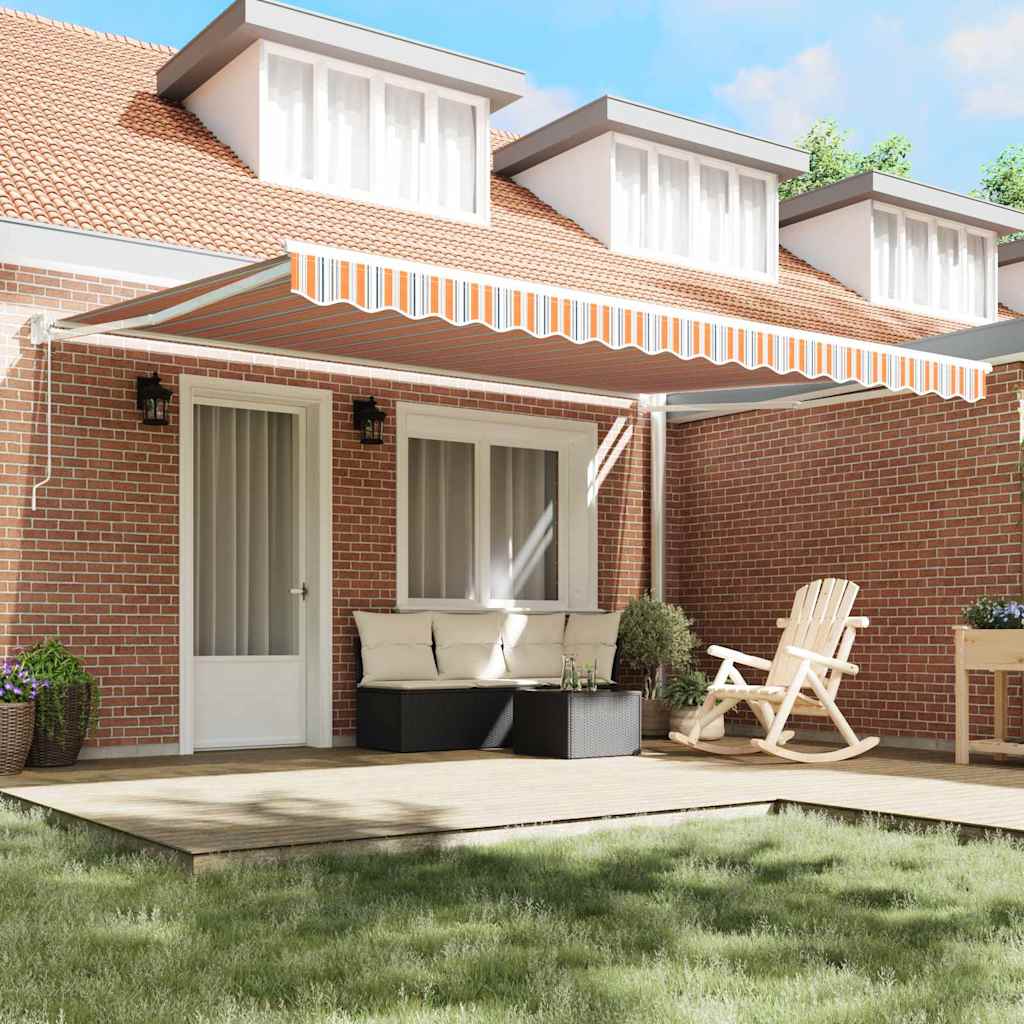 Tenda retrattile Multicolore 450 × 300 cm Poliestere e Metallo | homemem39