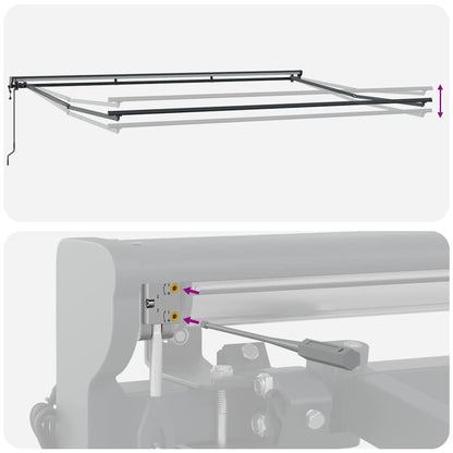 Tenda Retrattile Giallo e Grigio 450 × 300 cm