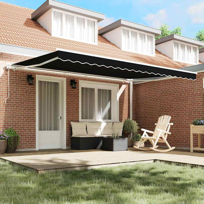 Tenda Retrattile Nero 450 ×300 cm Tessuto - homemem39