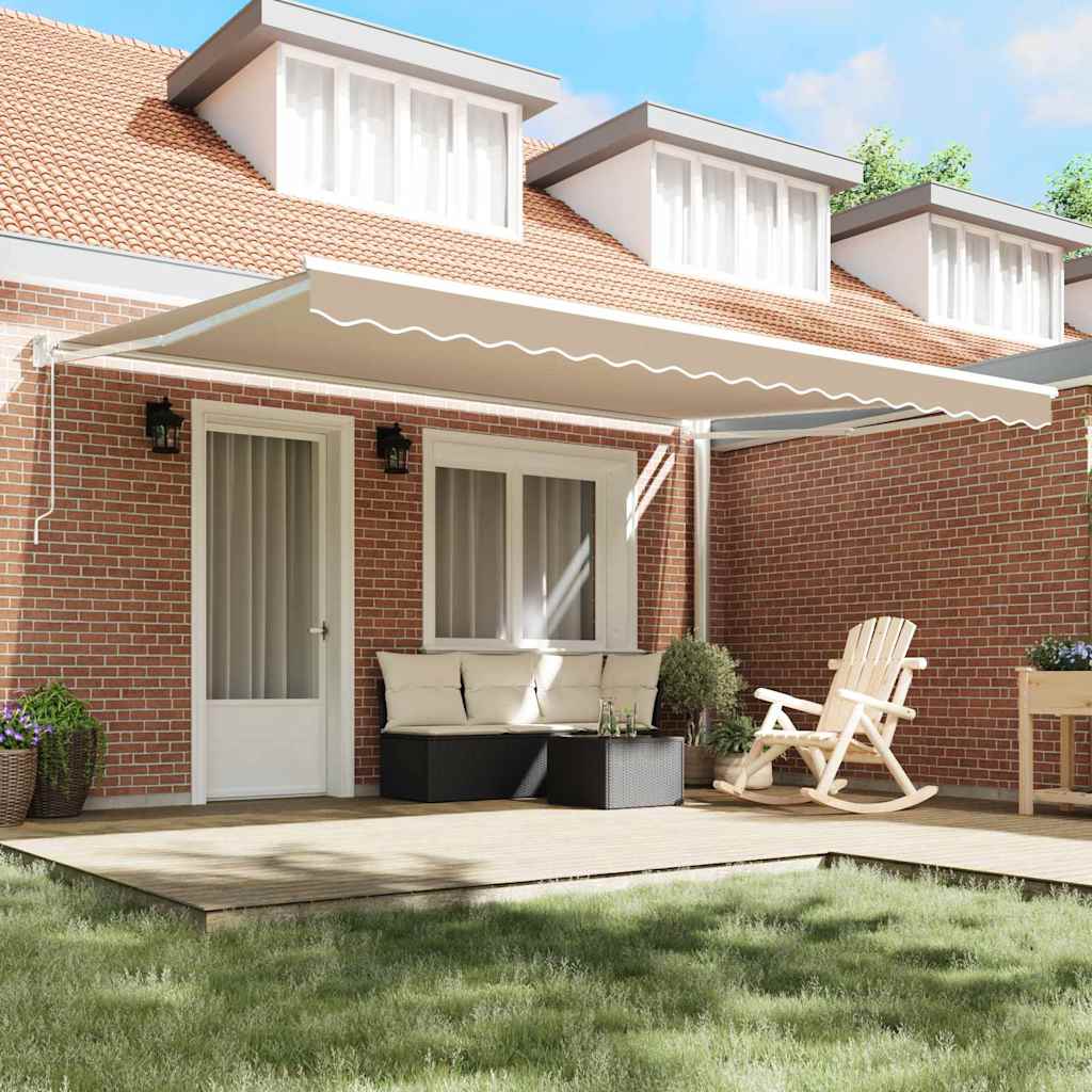 Tenda retrattile Beige 450 x 300 x 165 cm Poliestere e Metallo | homemem39