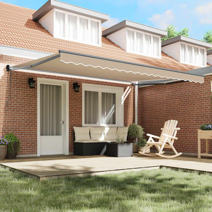 Tenda retrattile Beige 450 x 300 x 165 cm Poliestere e Metallo | homemem39