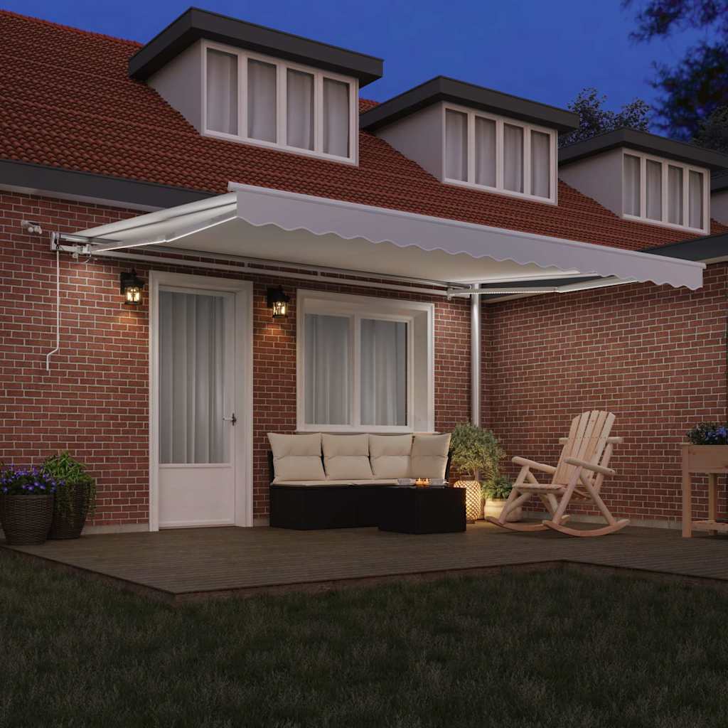 Tenda retrattile Bianco 450 × 300 cm Poliestere | homemem39