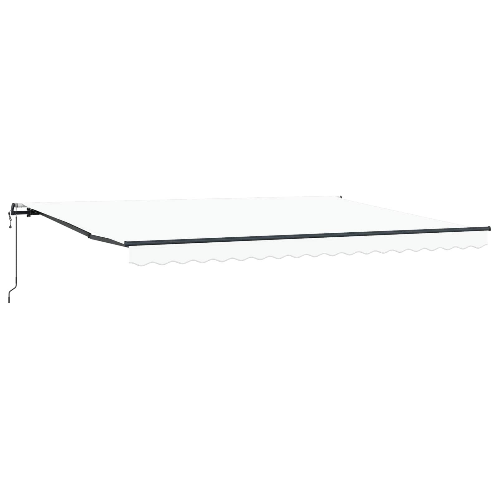 Tenda retrattile Bianco 450 × 300 cm Tessuto e Alluminio | homemem39