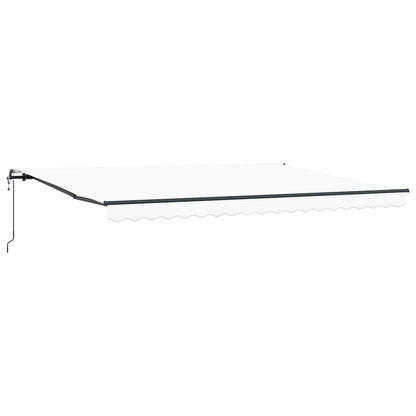Tenda retrattile Bianco 450 × 300 cm Tessuto e Alluminio | homemem39