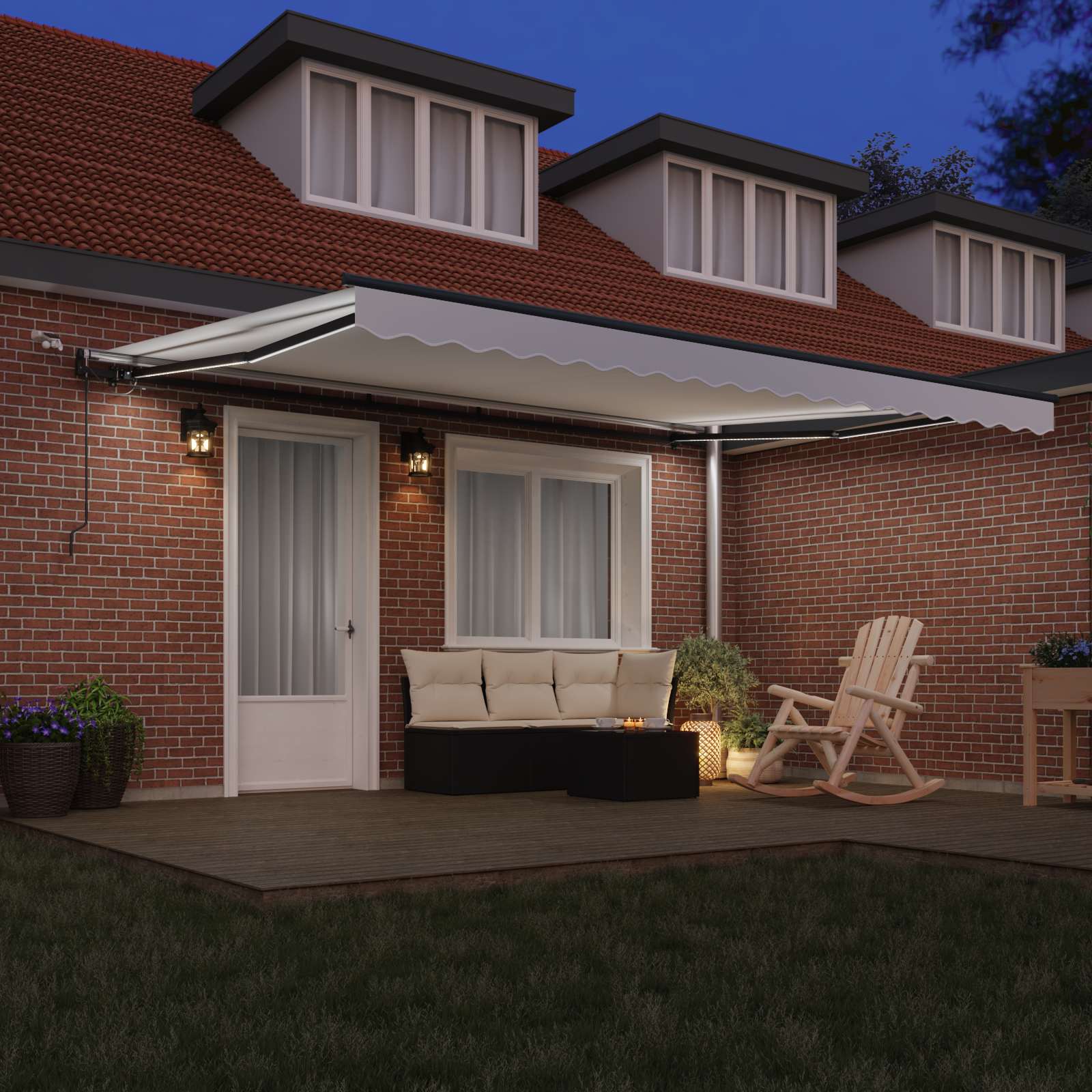 Tenda retrattile Bianco 450 × 300 cm Poliestere | homemem39