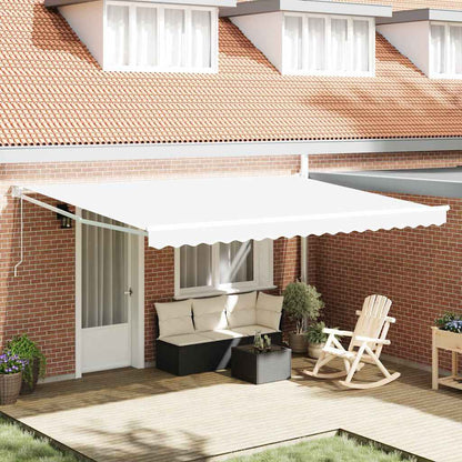 Tenda retrattile Bianco 450 x 300 x 165 cm Poliestere e Metallo | homemem39