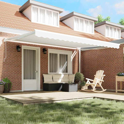 Tenda retrattile Bianco 450 x 300 x 165 cm Poliestere e Metallo | homemem39