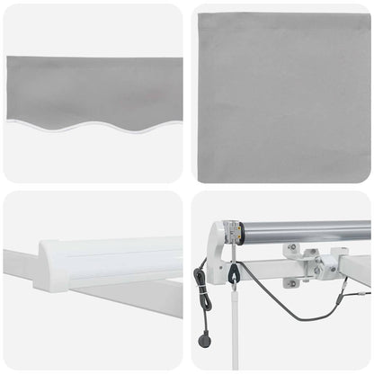 Tenda retrattile Grigio Chiaro 450 × 300 cm Poliestere | homemem39